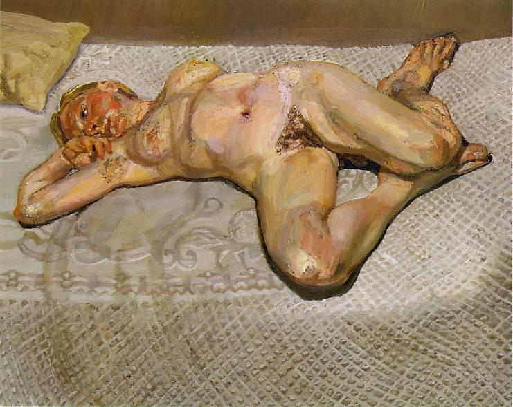 Blonde Girl on a Bed - Lucian Freud