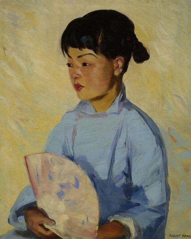 Chinese Girl with Fan - Robert Henri