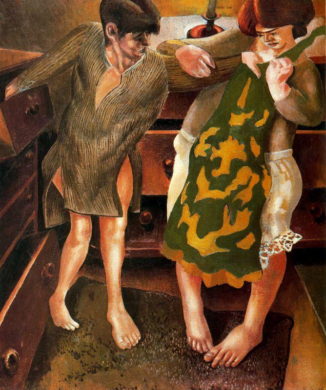 Choosing a Petticoat - Stanley Spencer