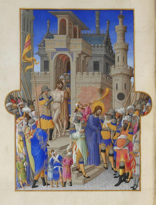 Christ Leaving the Praetorium - Limbourg brothers