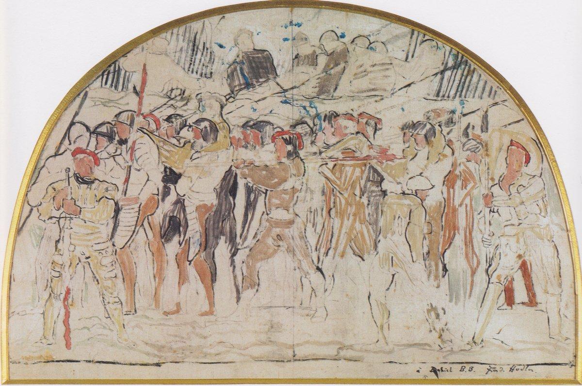 Compositional study to retreat from Marignano - Ferdinand Hodler
