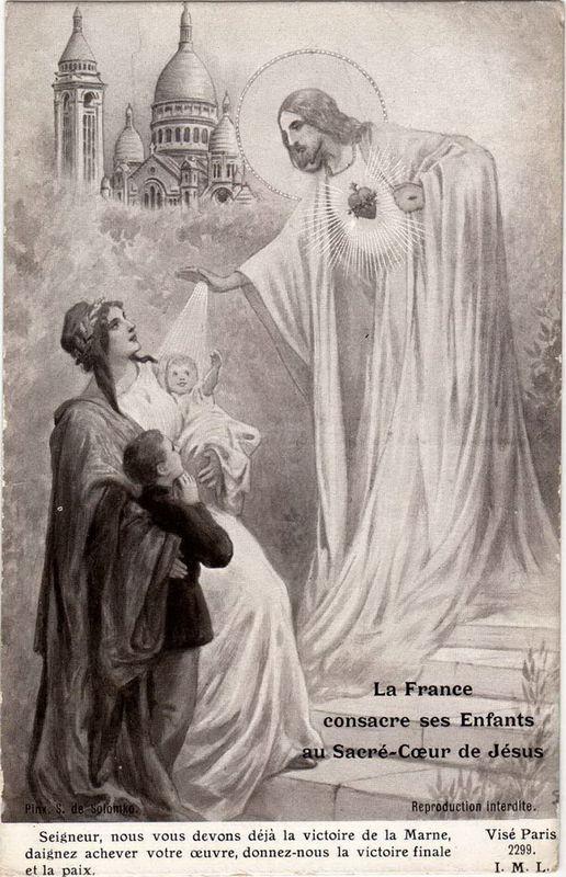 France blesses his children before the Sacred Heart of Jesus - Sergey Solomko