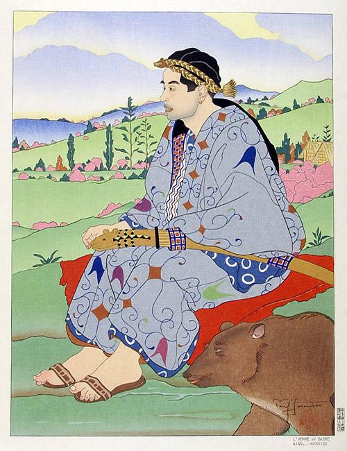 L'Homme Au Sabre. Aino, Hokkaido - Paul Jacoulet