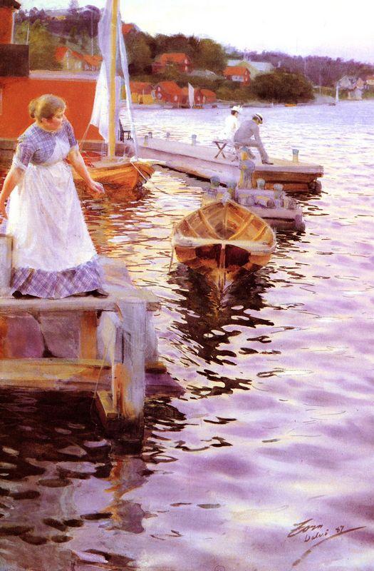 Lappings of the waves - Anders Zorn