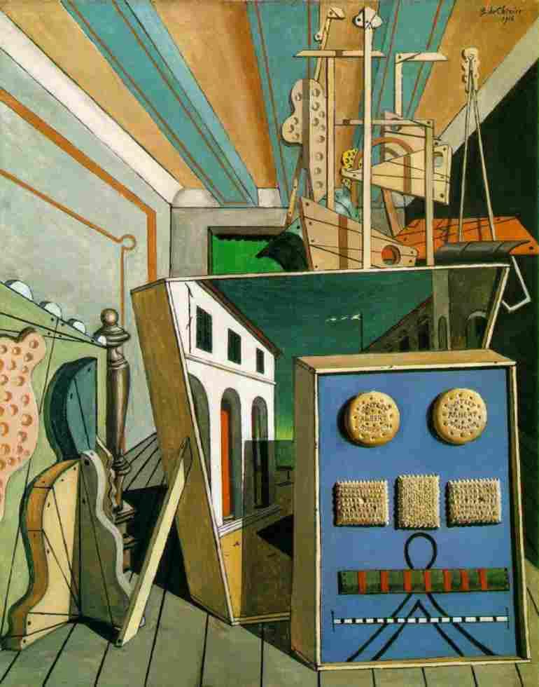 Metaphysical Interior with Biscuits - Giorgio de Chirico