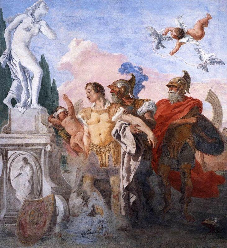 Rinaldo Leaving the Garden of Armida - Giovanni Domenico Tiepolo