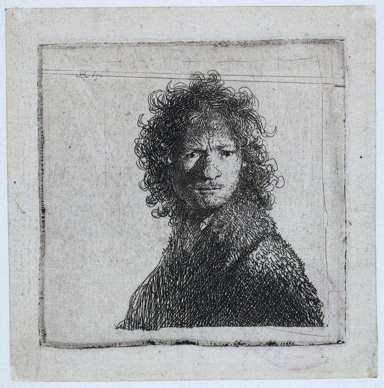 Self-portrait, Frowning - Rembrandt