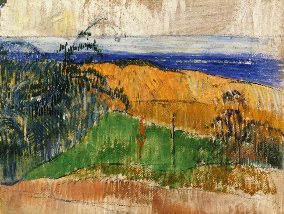 View of the beach at Bellangenai - Paul Gauguin