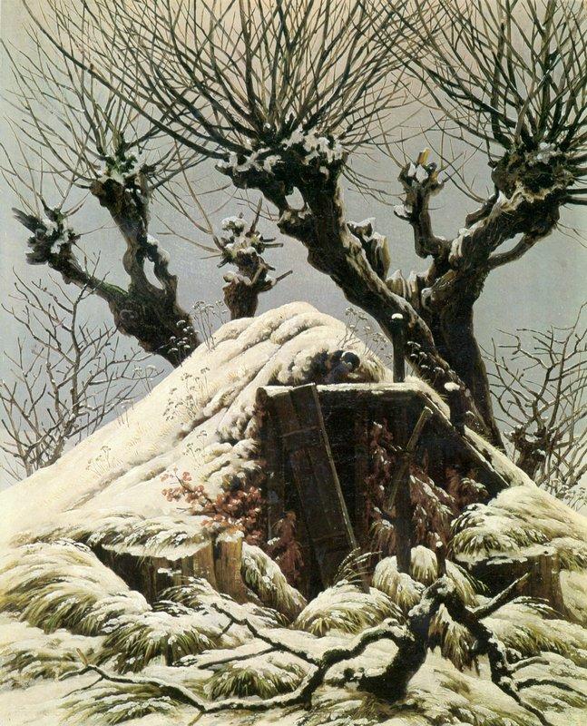 Trees in the snow - Caspar David Friedrich