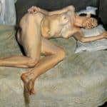 Portrait On a White Cover - Lucian Freud